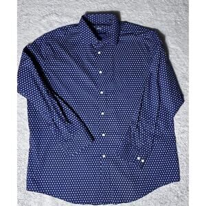 LAUREN RALPH LAUREN MENS DIAMOND PATTERN BUTTON DOWN SHIRT 18 34/35